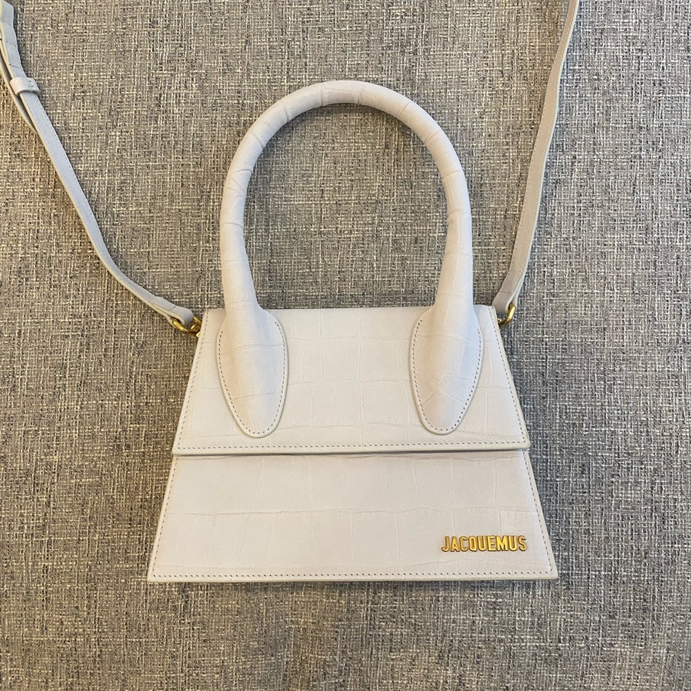 Jacquemus Le Grand Chiquito Bag in White Croc